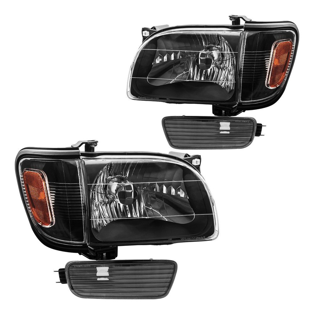 For For 2001-2004 Toyota Tacoma models only Headlights Assembly Set Black US