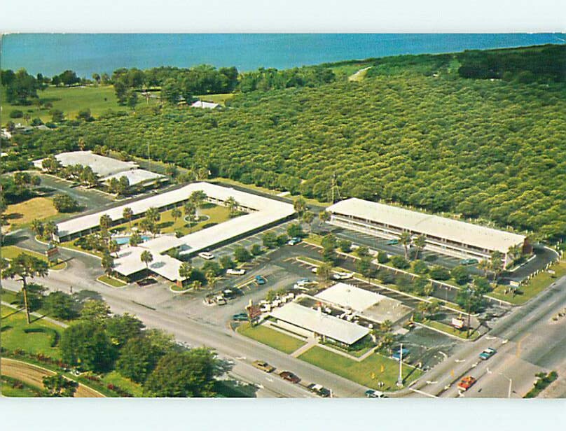 Unused Pre-1980 LANDMARK MOTEL AERIAL VIEW Winter Haven Florida FL u6522@
