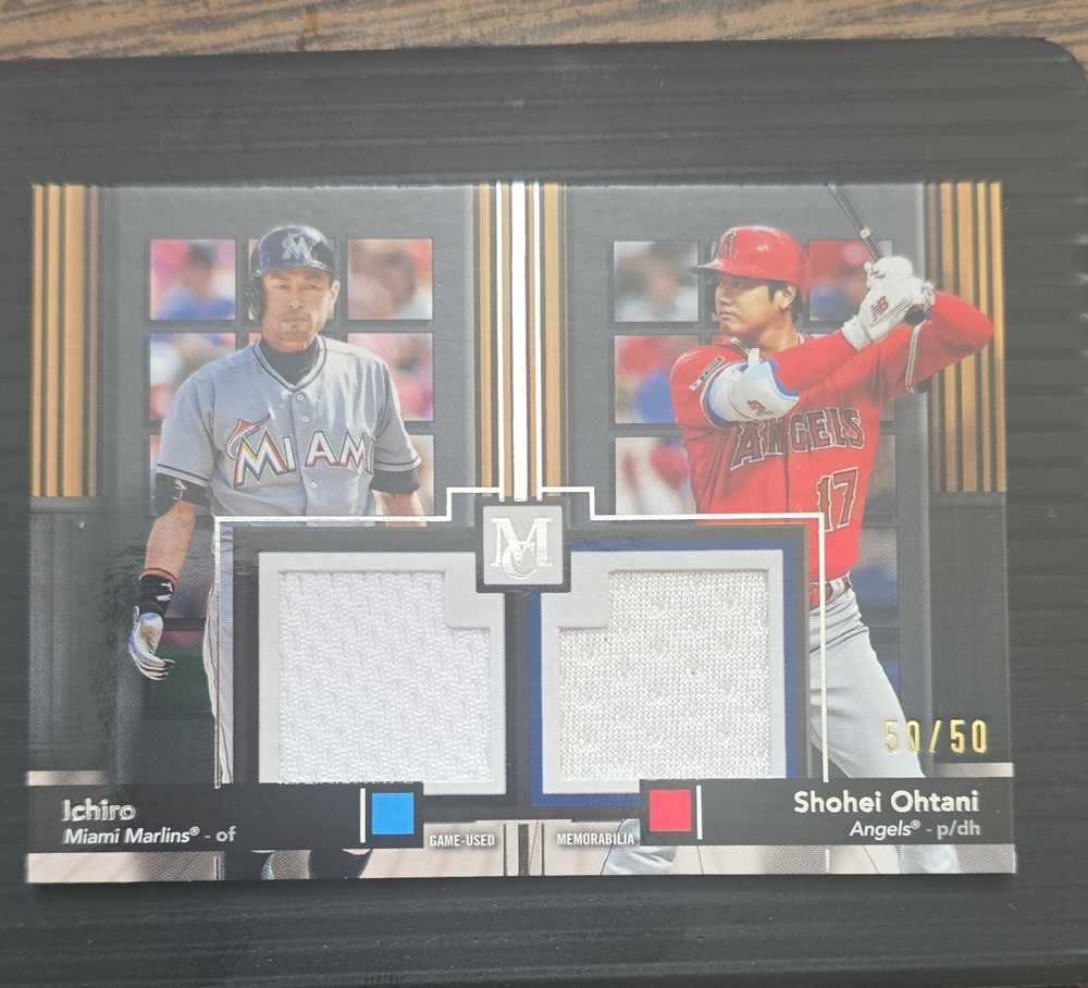 2024 Topps Museum Ichiro Ohtani Dual Relic DMMR-IOH Marlins Angels 50/50