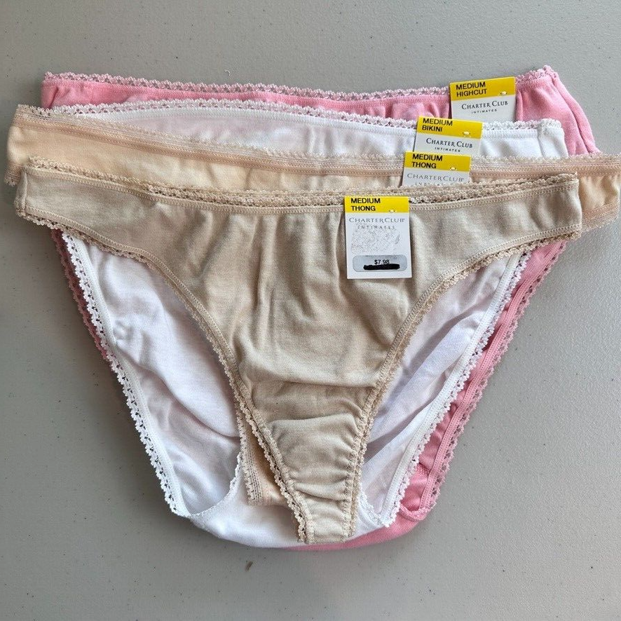 Womens Underwear Size M Charter Club 4pk Assorted Panties