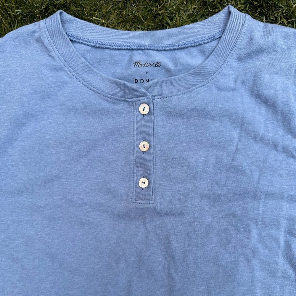 NEW Madewell x Donni Henley Bodysuit Lightweight Soft Button Minimalist Top S