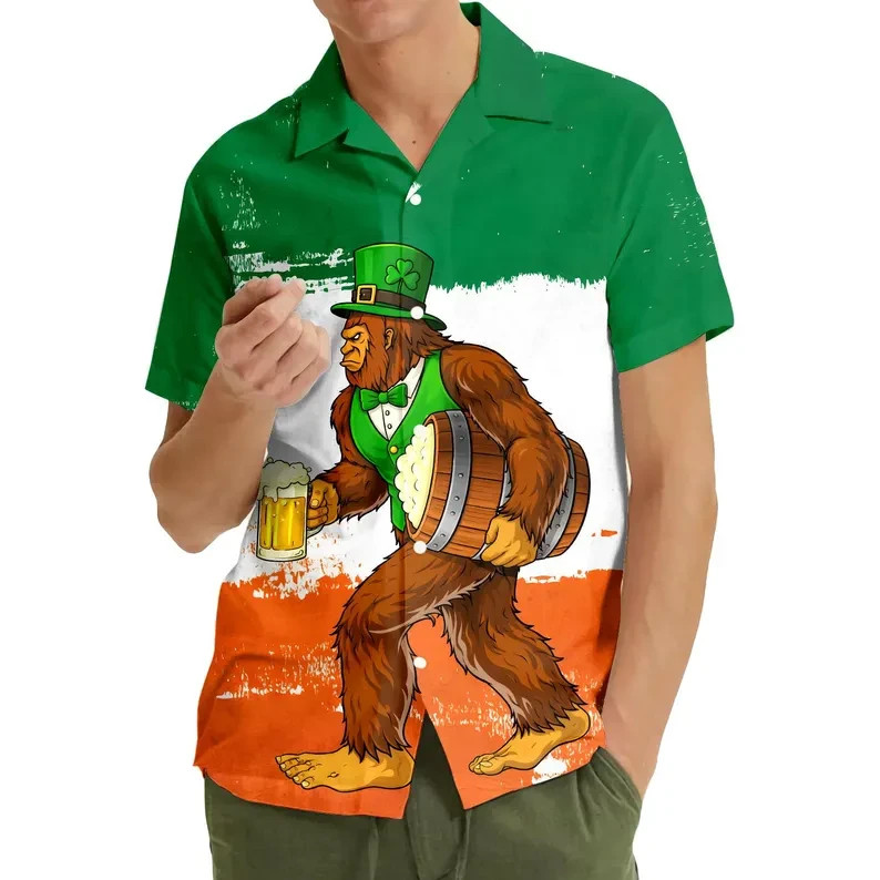 Funny Bigfoot Hawaiian Shirt Aloha Summer Beach Vacation Unisex Gift