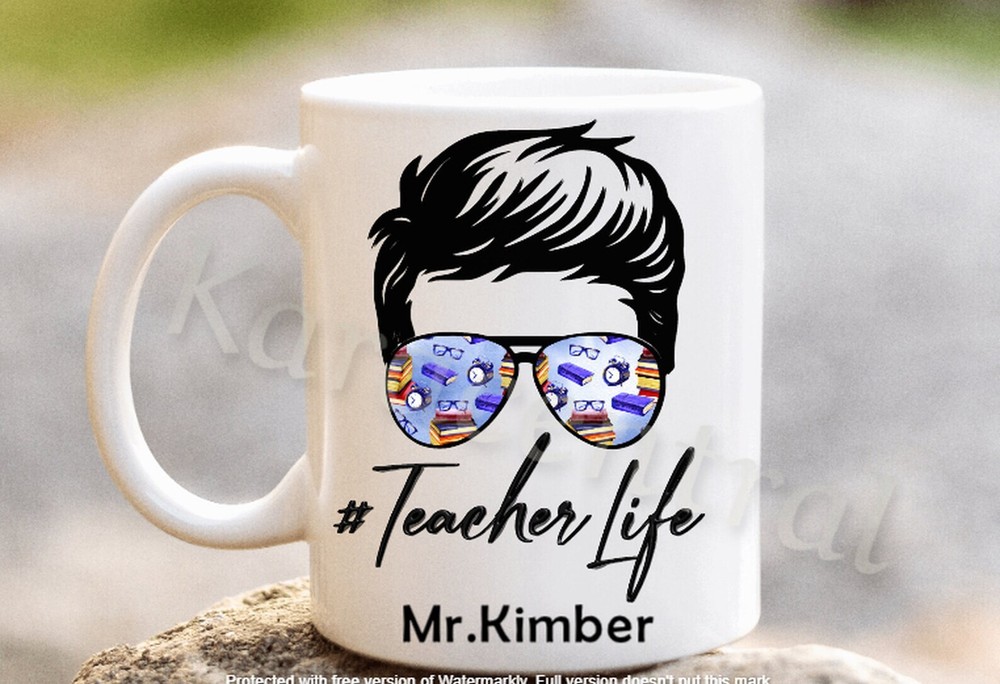 Personalised Teacher Mug End Of Term Teacher Gift For Him Male Teacher Coffee
