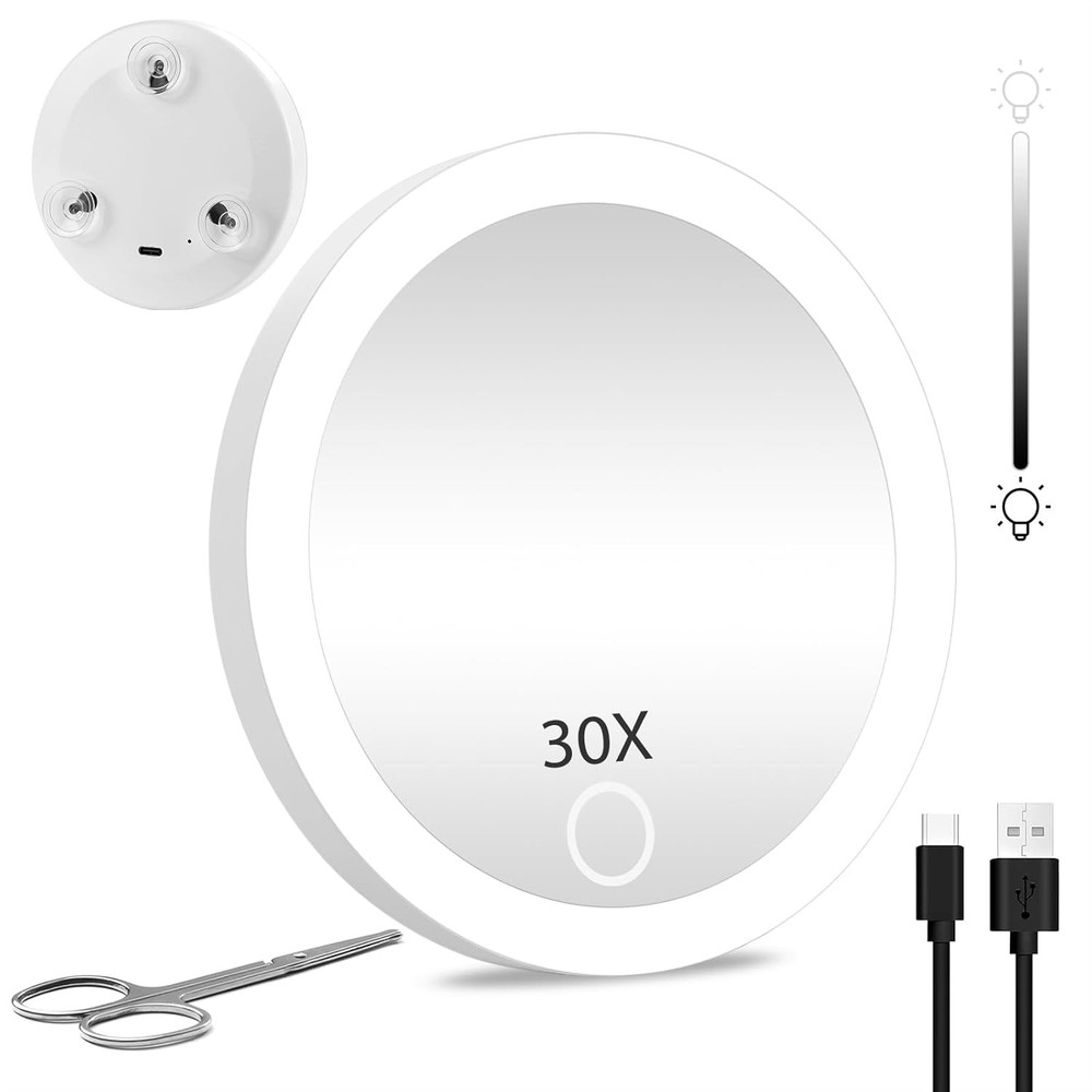 30X Magnifying Mirror with Lights, Makeup 4