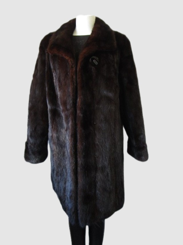 Women's Medium Sz 8-10 Genuine Mink Fur Coat