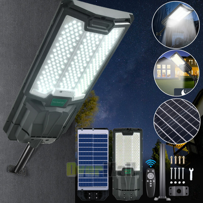 Commercial 1M LM Dusk-to-Dawn Solar Street Light with Pole for Outdoor Roads