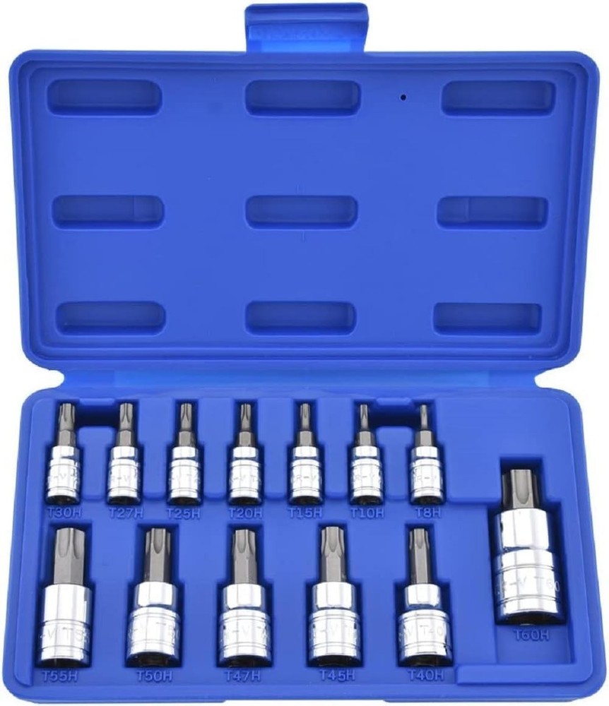 NEIKO 10073A 13-Piece Tamper Proof Torx Bit Socket Set in Durable S2 Steel
