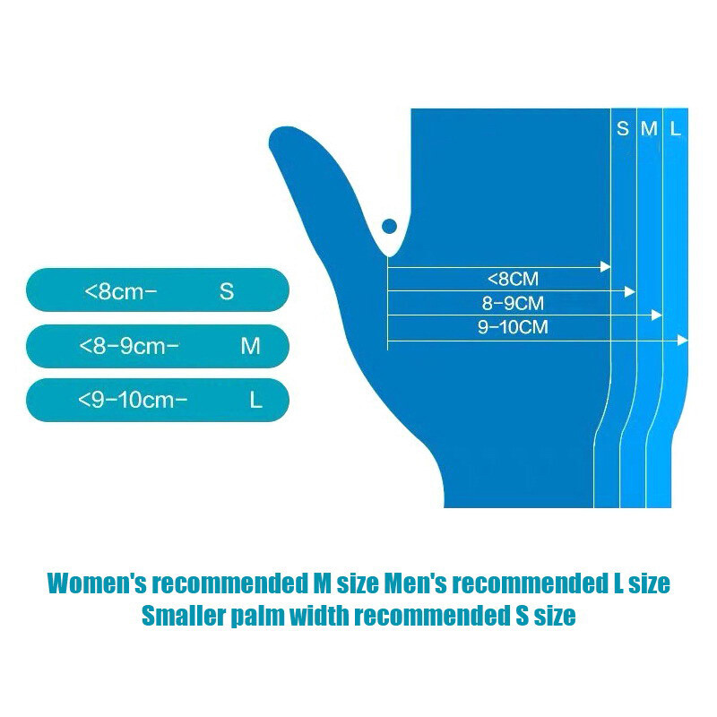 50/100pcs TPE Disposable Gloves Transparent Non-slip Food Grade Cleaning Glova5