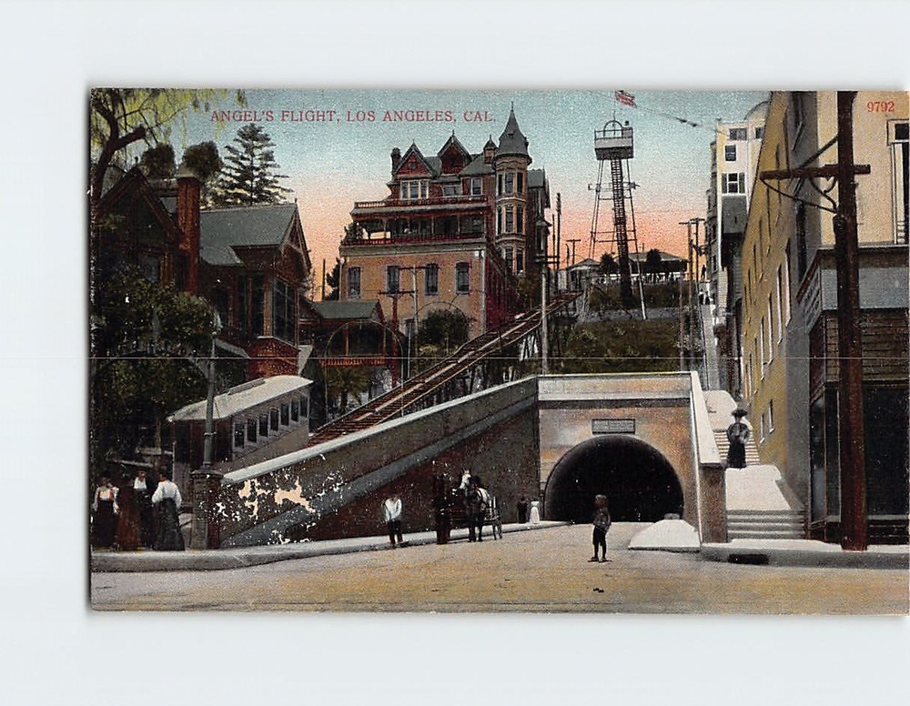 Postcard Angel's Flight in Los Angeles California