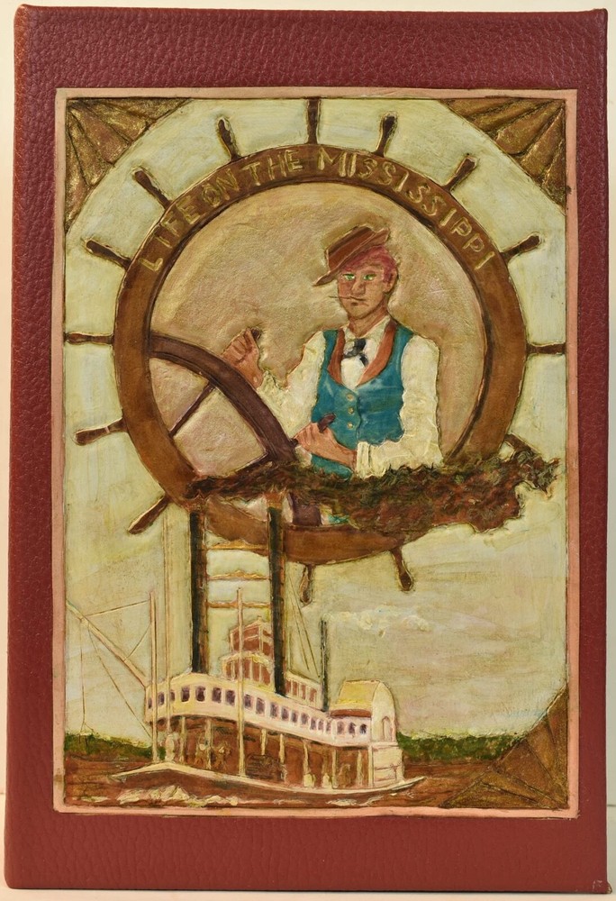 1883 Mark Twain Life on the Mississippi Leather Bound Edition with Clamshell Box