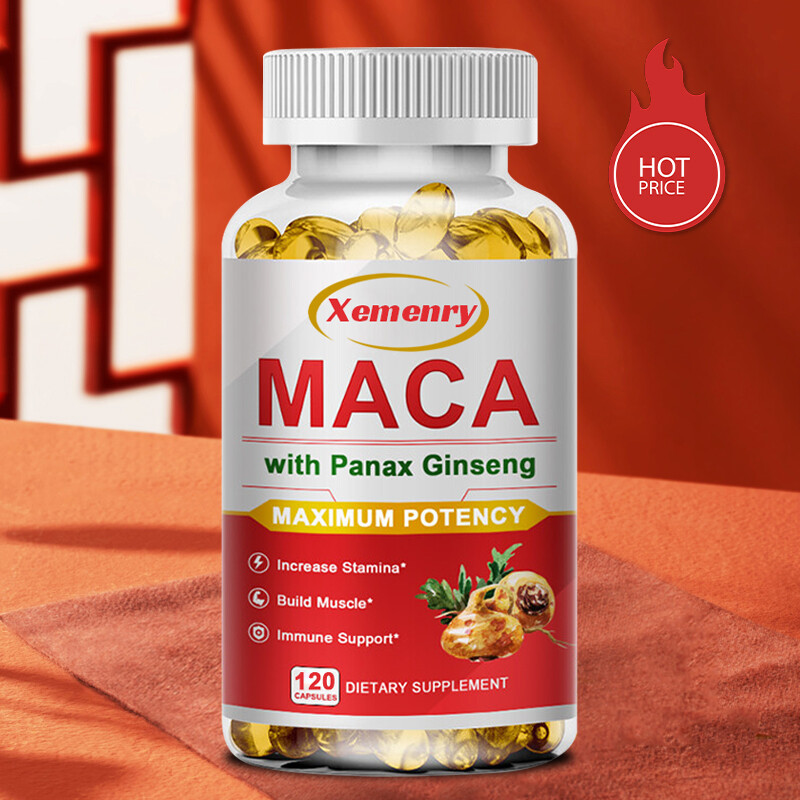 Maca Capsules - Ashwagandha,Ginseng - Testosterone Booster,  Increase Endurance