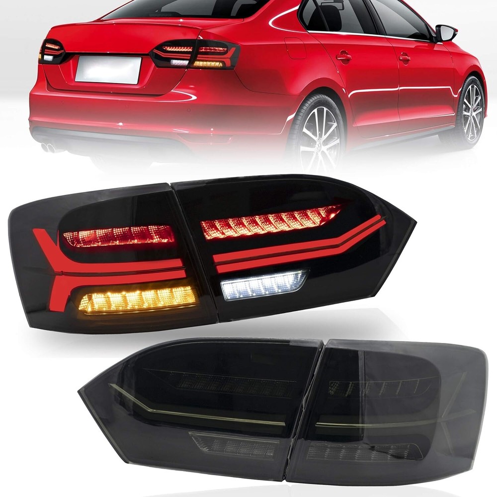 Upgrade Your 2011-2014 Jetta with Smoked LED Tail Light Assembly - Easy Install