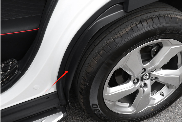 For 2019-2024 Toyota RAV4 Mudguards Fender Flare Kit Rear Wheel Arch Cover Black