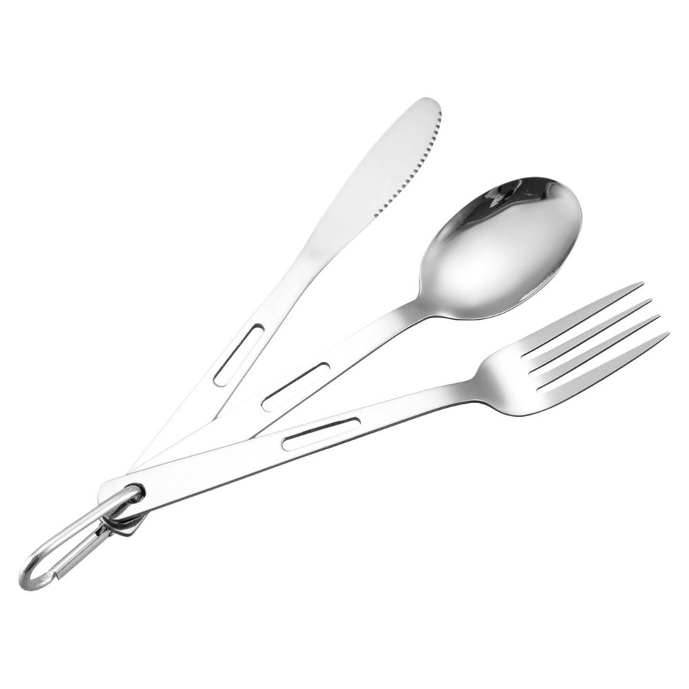 Silverware Camping Flatware Set Ergonomic Design Cutlery Travel