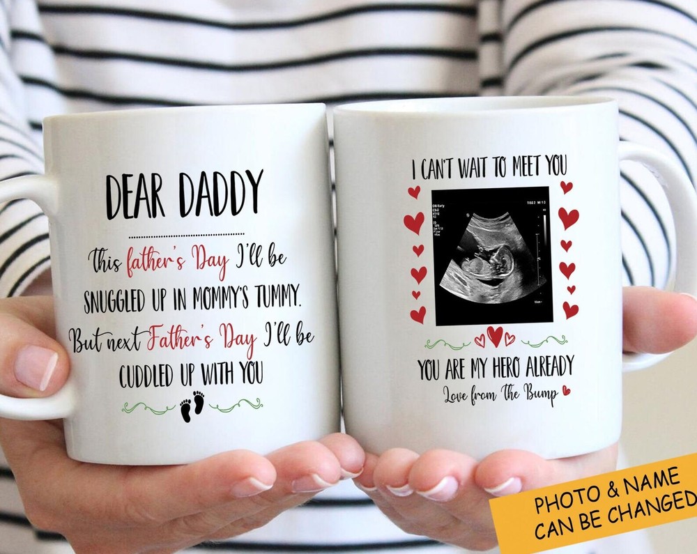 Personalized Father S Day Gift I Ll Be Snuggle In Your Tummy First Father S Day