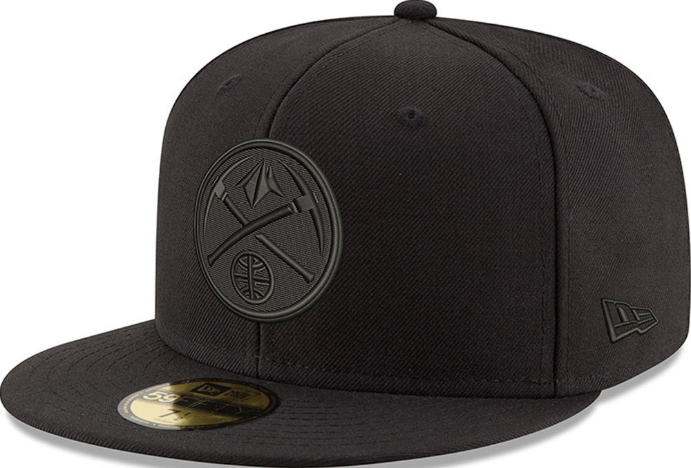 New Era Denver Nuggets Black On Black Cap 59Fifty Fitted Special Limited Edition