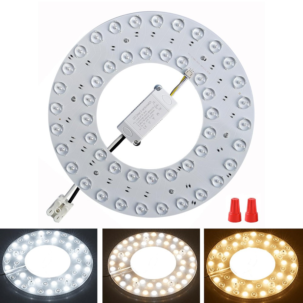 36W 3 Color Temperature LED Flush Mount Ceiling Fan Light Kit LED Light Board...