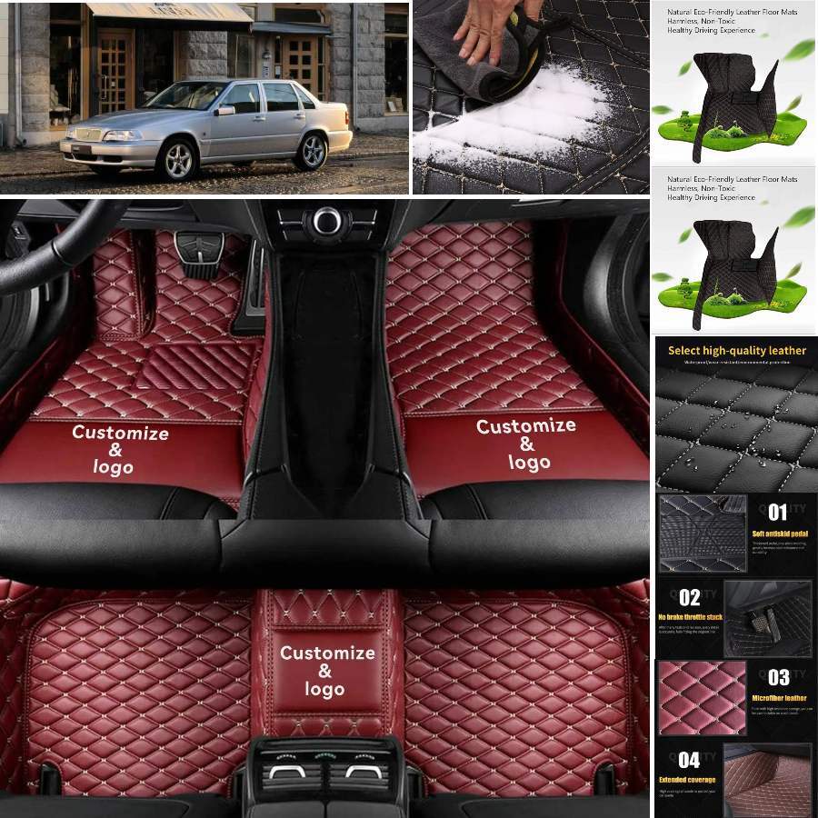 For Volvo S70 Car Floor Mats All Weather Carpet Anti-Slip Luxury Custom Handmade