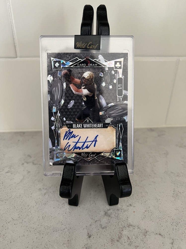 2023 Wild Card 1/1 Rookie Auto Black Foil Blake Whiteheart Five Card Draw