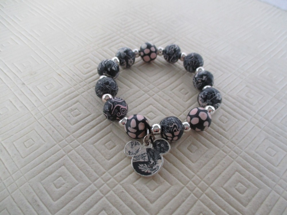 Disney Bracelet - Elasticated with Mickey Mouse Profile Tag - SEE PHOTOS.