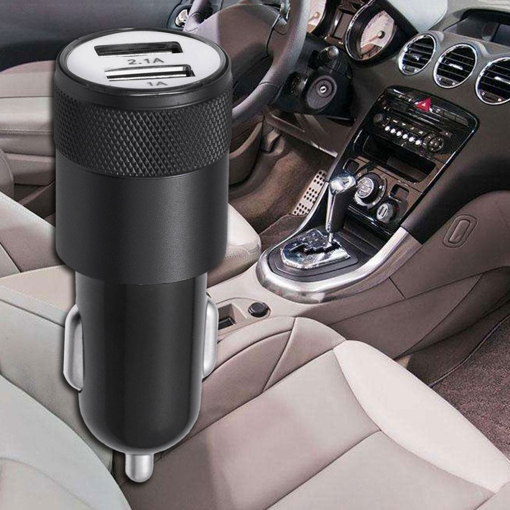 Dual-Port Fast USB Car Charger for Lighter Socket