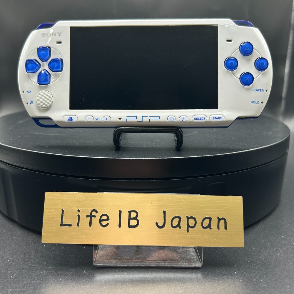 SONY Playstation Portable PSP-3000 White/Blue Console Only RARE Color