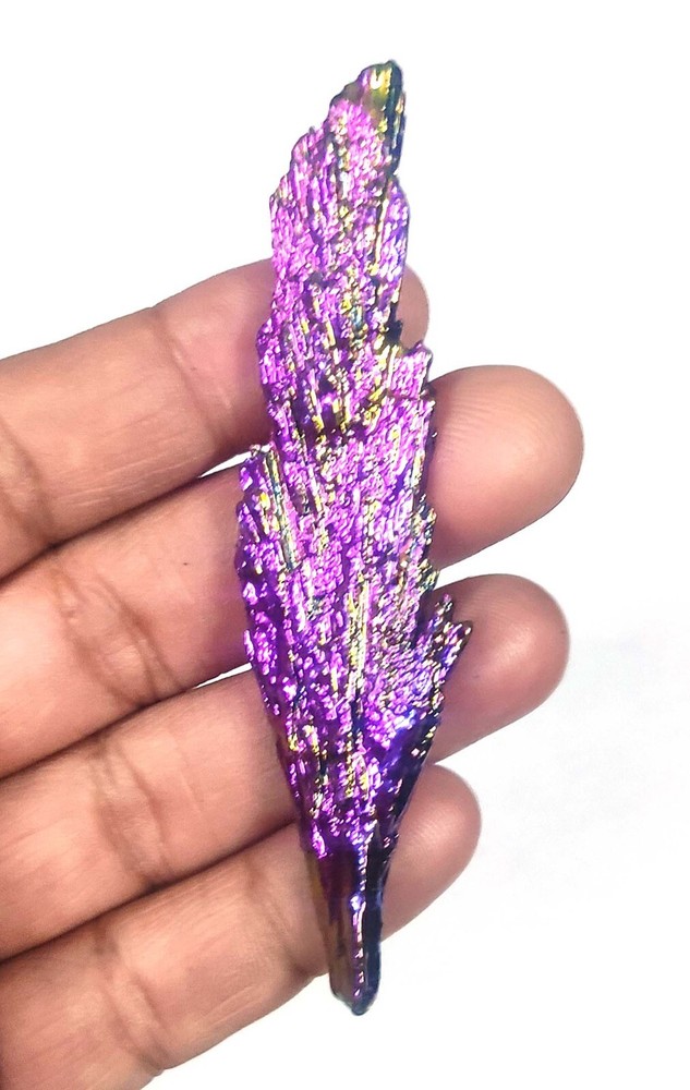 92.60 Cts Titanium Kyanite Wire Wrap Earrings Making Rough Natural 91X20X6.5 MM