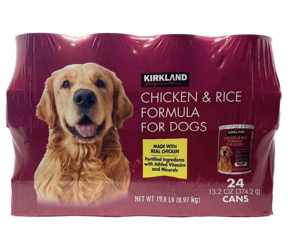 Kirkland Signature Chicken & Rice Formula Dog Food, Each 13.2 Ounce (24 Count)