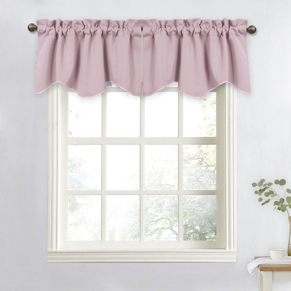 Lovely Cute 52x18 Inch Scallop Room Darkening Valance for Girls