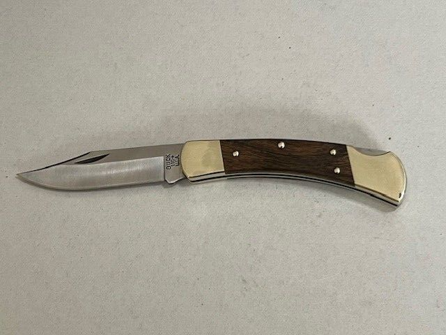 Buck USA110 Elbony Hunter Lockback Folding Pocket Knife Without Sheath Ideal for Outdoor Enthusiasts and Everyday Carry