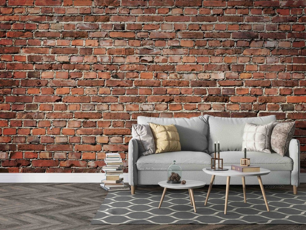 3D Red Brick Wall Architecture Texture Wall Murals Wallpaper Murals Wall Sticker