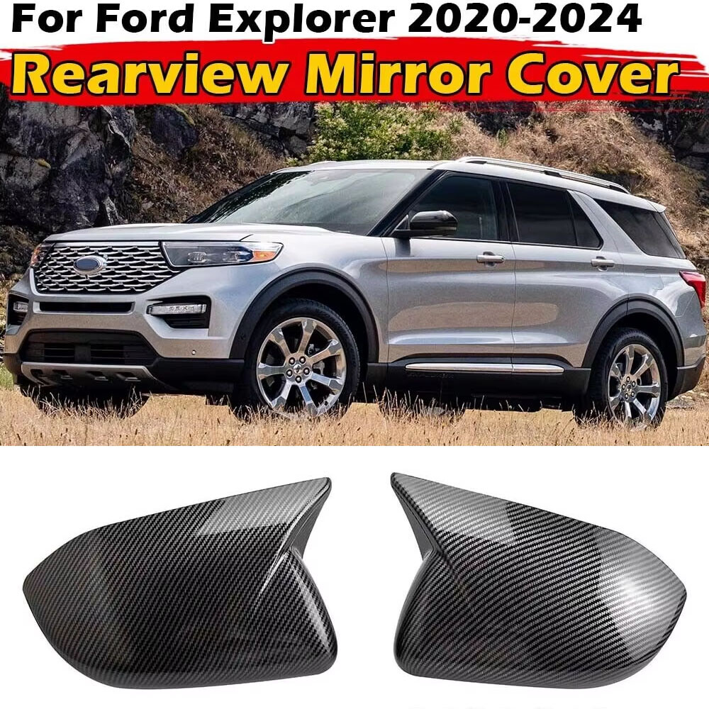 LHD For Ford Explorer 2020-2024 Rearview Side Mirror Cover Wing Cap Trim Add on