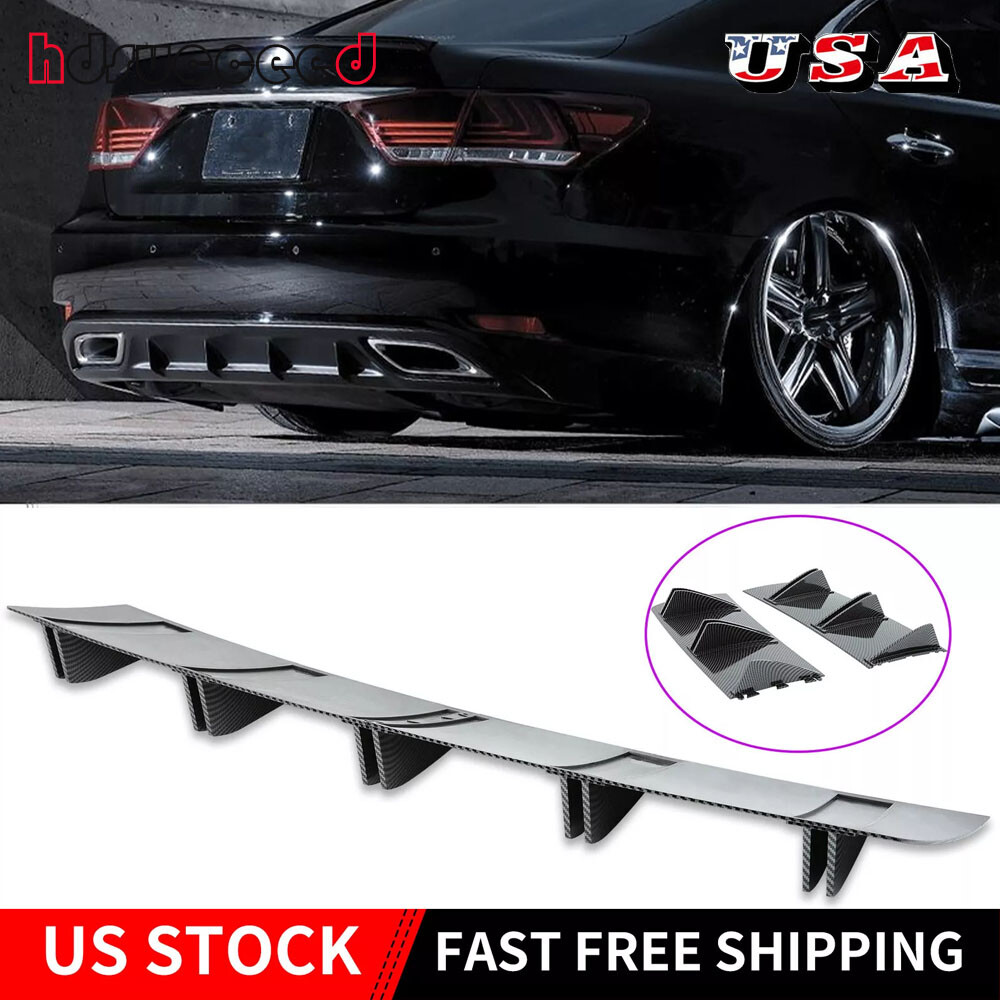 Lexus LS400 LS430 LS460 Carbon Fiber Rear Bumper Diffuser with Shark Fin Spoiler