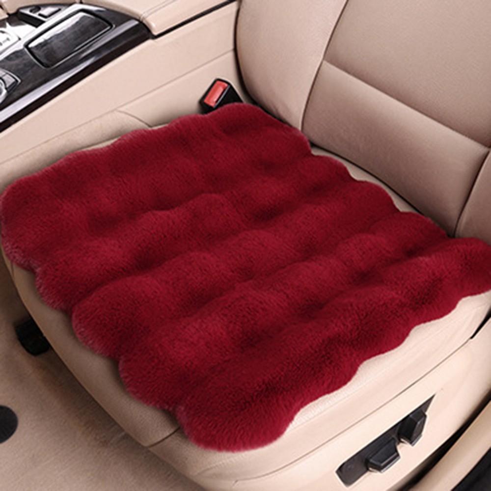 3×Thickened Plush Car Seat Cushion Set Wear Resistant Non-Slip Easy to Clean  Y