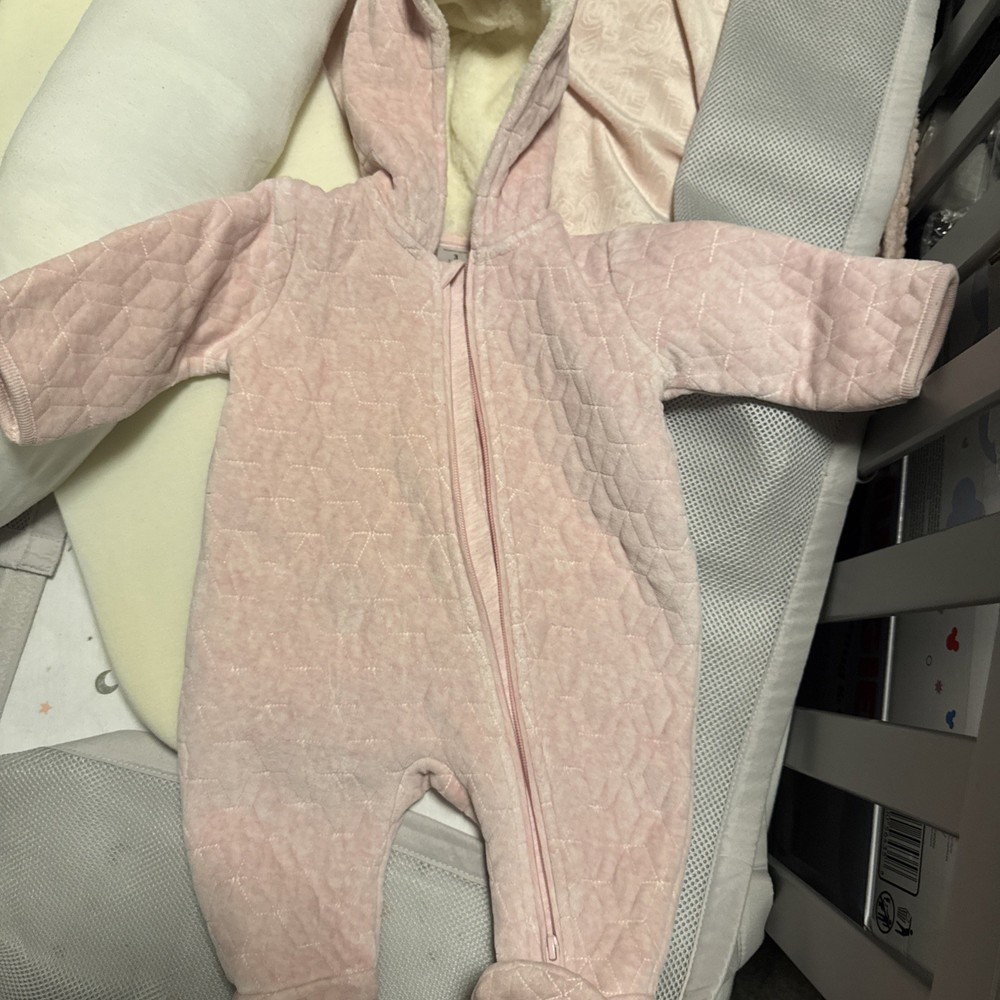 Pink Nordstrom Heart Infant Warm Suit - Soft & Snuggle 0-3 Months