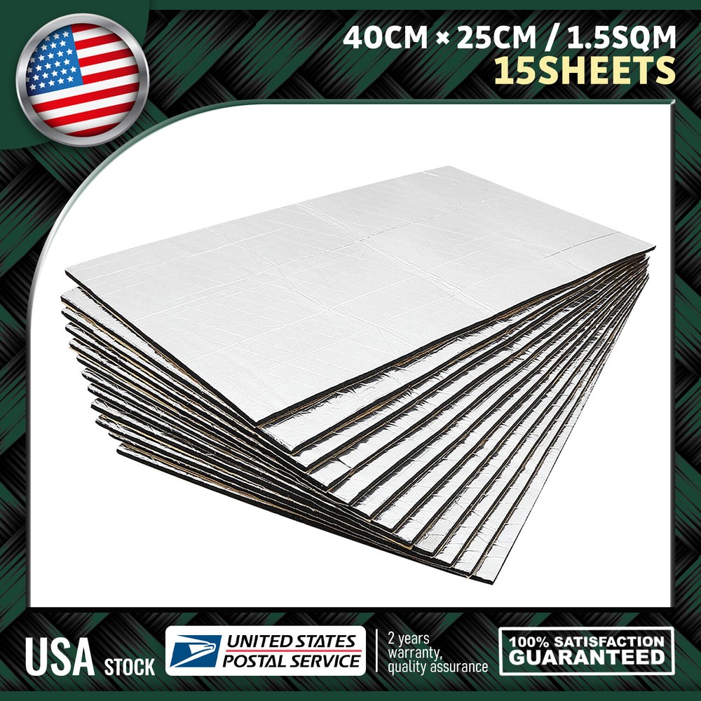 15PCS Rear Fender Thermal Sound Deadener Car Doors Heat Shield Insulation Mat