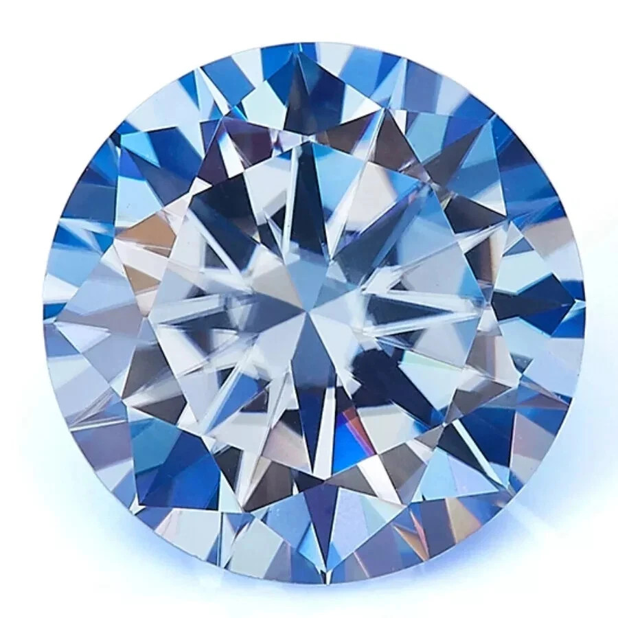 2 CT Lab-Grow Blue Diamond Round Cut VVS1 D Grade EGL Certified 1 Free Gift R 1