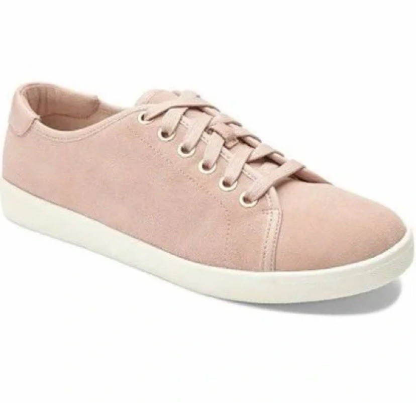 Vionic Sunny Brinley Water-Resistant Suede Sneakers Size 8.5 Lace-Up Shoes