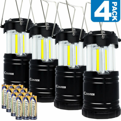 LED Camping Lantern COB Ultra Bright Collapsible Portable Camping Lamp Set of 4
