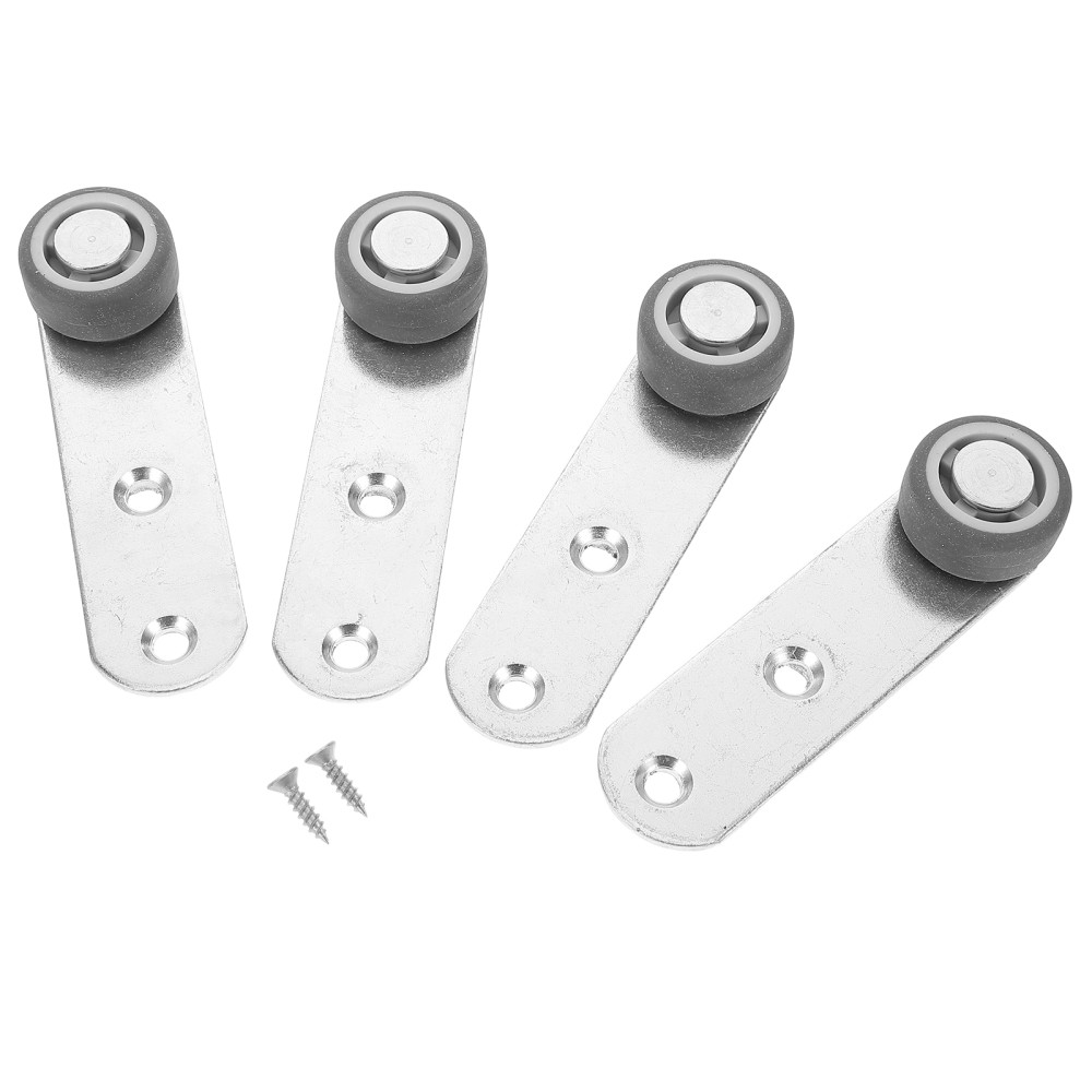 4 Pcs Sliding Door Bottom Guide Roller Caster Wheels for Furniture