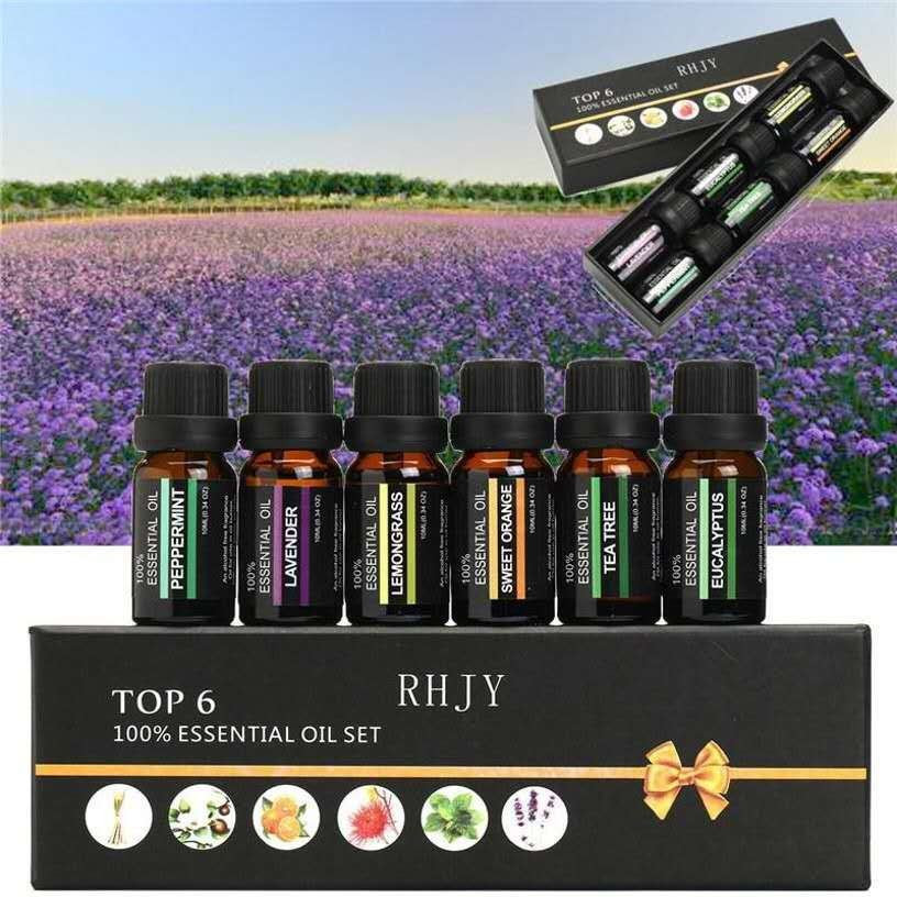 6-Piece Aromatherapy Essential Oil Massage Set for Relaxation