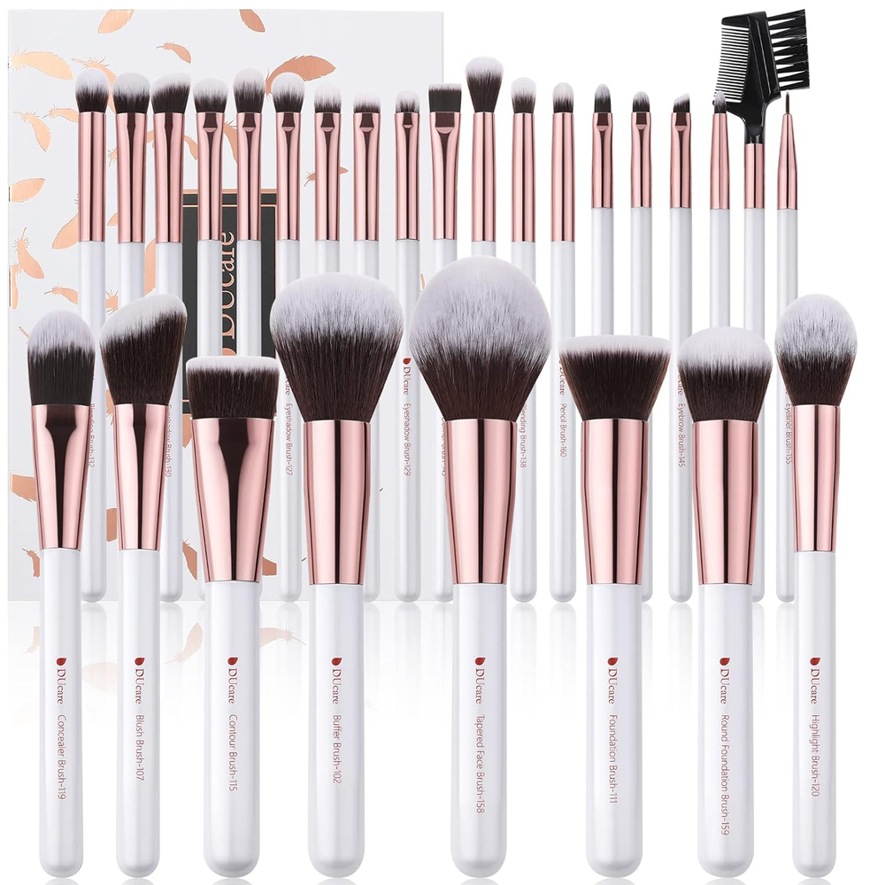 27Pcs Professional Synthetic Kabuki Makeup Brush Set for Flawless Beauty