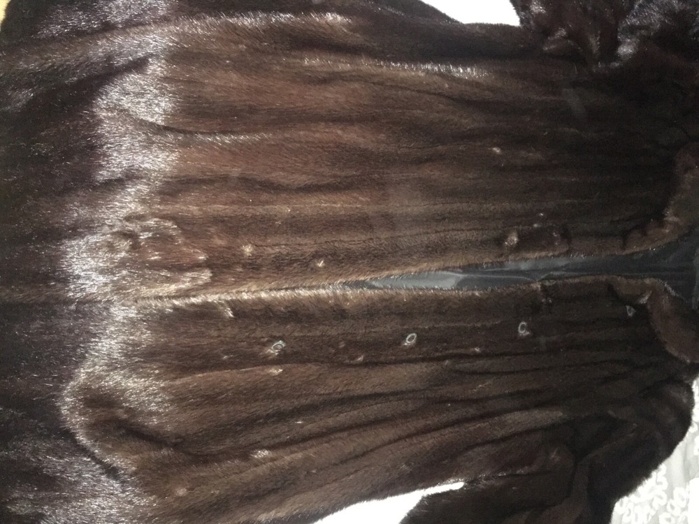 Black Mink Fur Coat - Size 4-6 - Full Length Luxury Outerwear-image