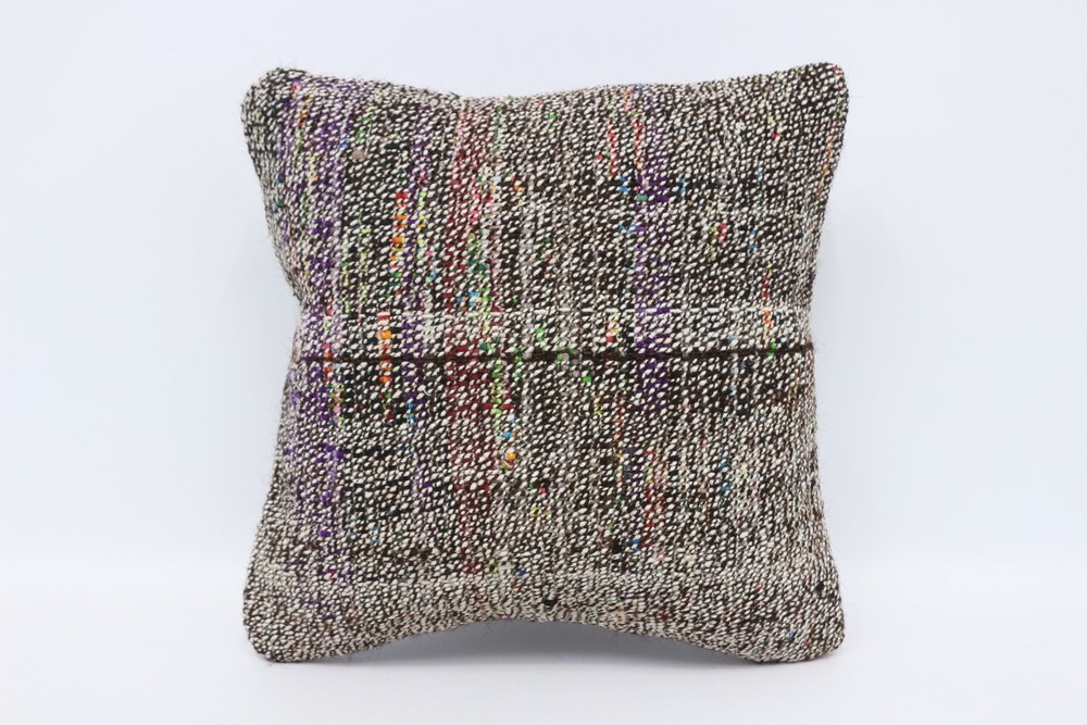 Handmade Kilim Cushion, Turkish Pillow, 14