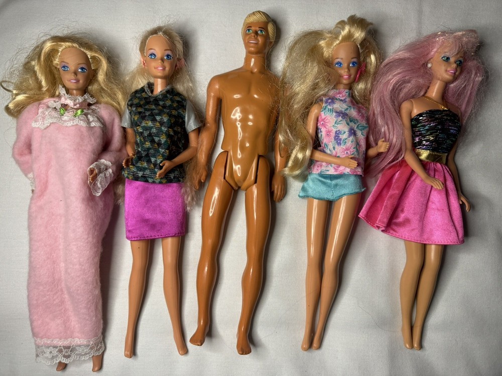 Vintage Mattel Barbie Ken Doll Lot - 5 Dolls - Good Condition!