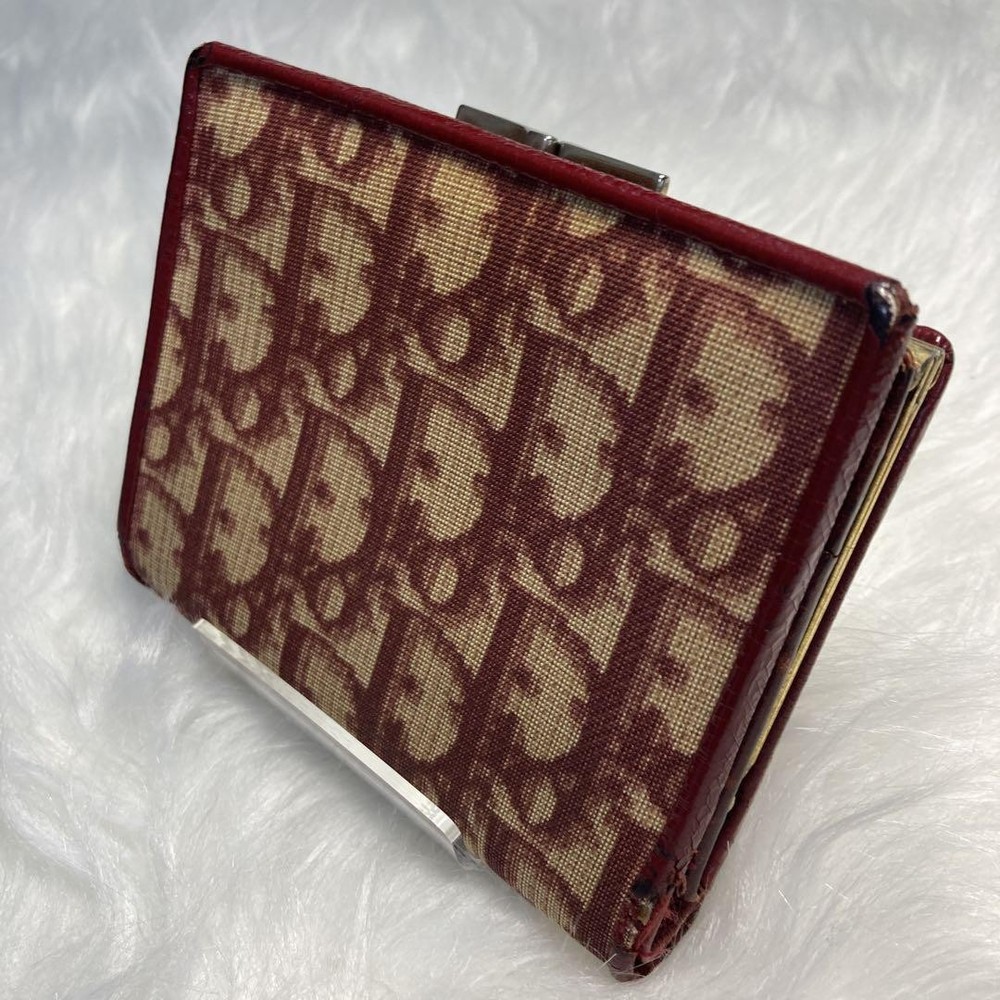 Dior Trotter Bifold Wallet in Red Oblique Canvas