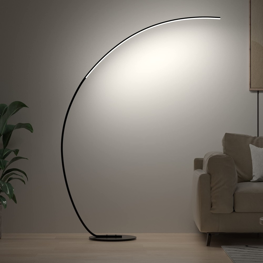 RGBW Modern 69.99 Arched Standing Floor Lamp with Remote Dimming Adjustable Brightness