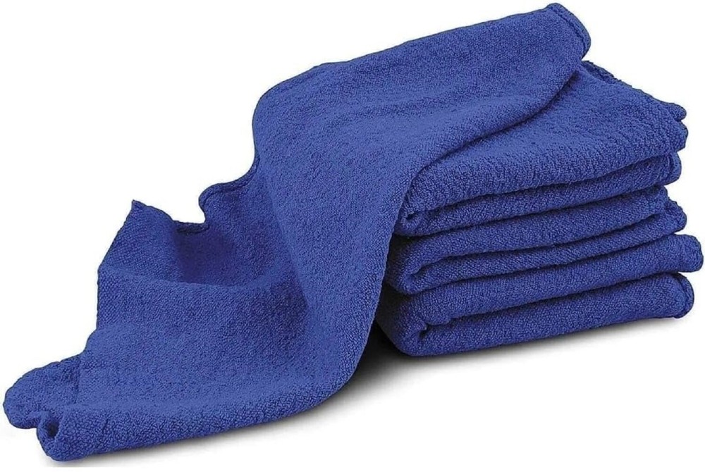 Industrial A-Grade Towels Blue Shop Rags -Multipurpose Cleaning Towels