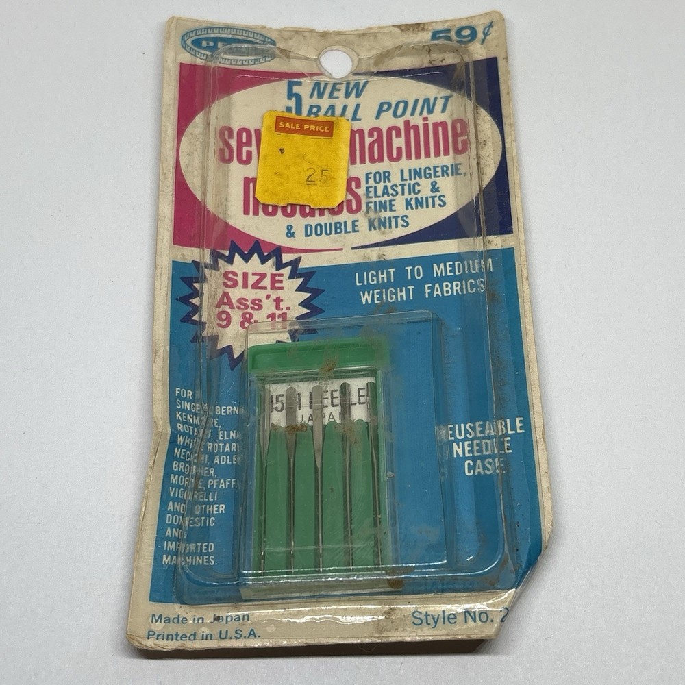 Penn 2056 Size 14 Ball Point Knit Sewing Machine Needles 5-Pack New Sealed Vintage
