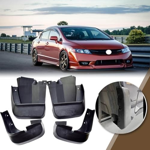 4 Pack Truck Mud Flaps Suitable for Honda Civic 2006–11 Sedan with Front & Rear